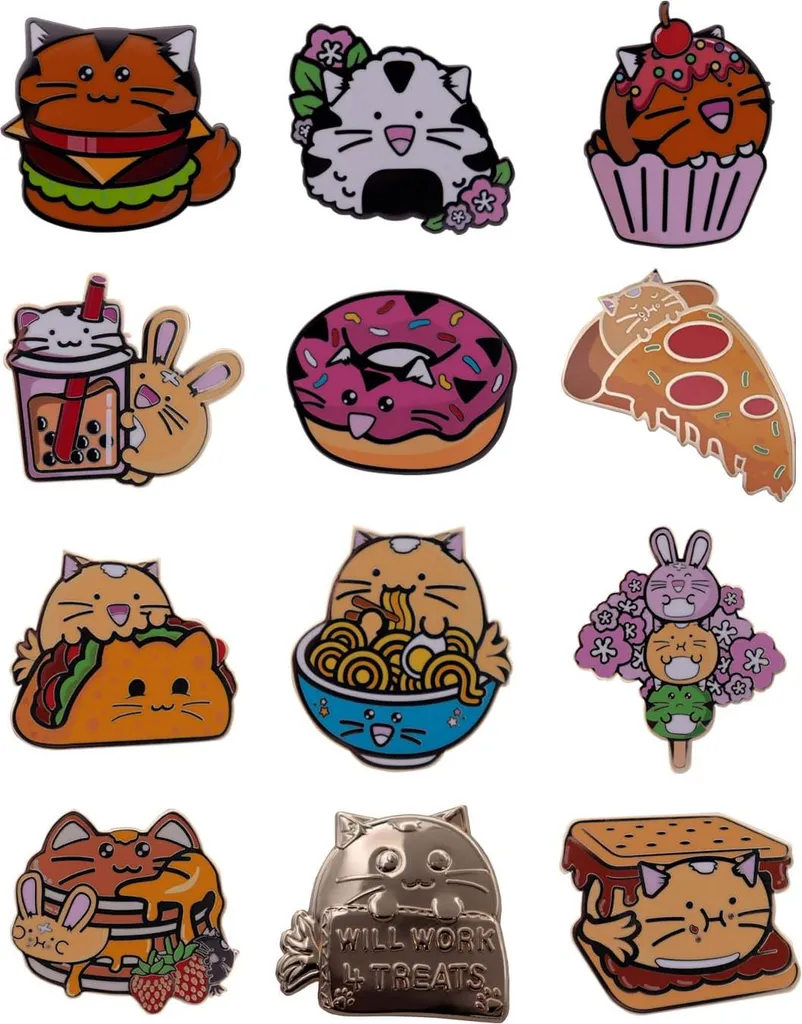 Fanattik Fuzzballs Mystery Pin Badge Display Box 12 Unità Collezionabili