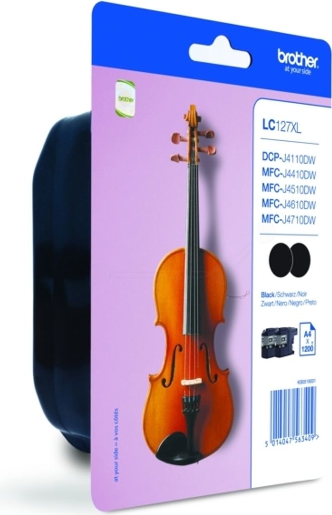 Brother LC127XLBKBP2 - 2er-Pack - Sehr hohe Ergiebigkeit