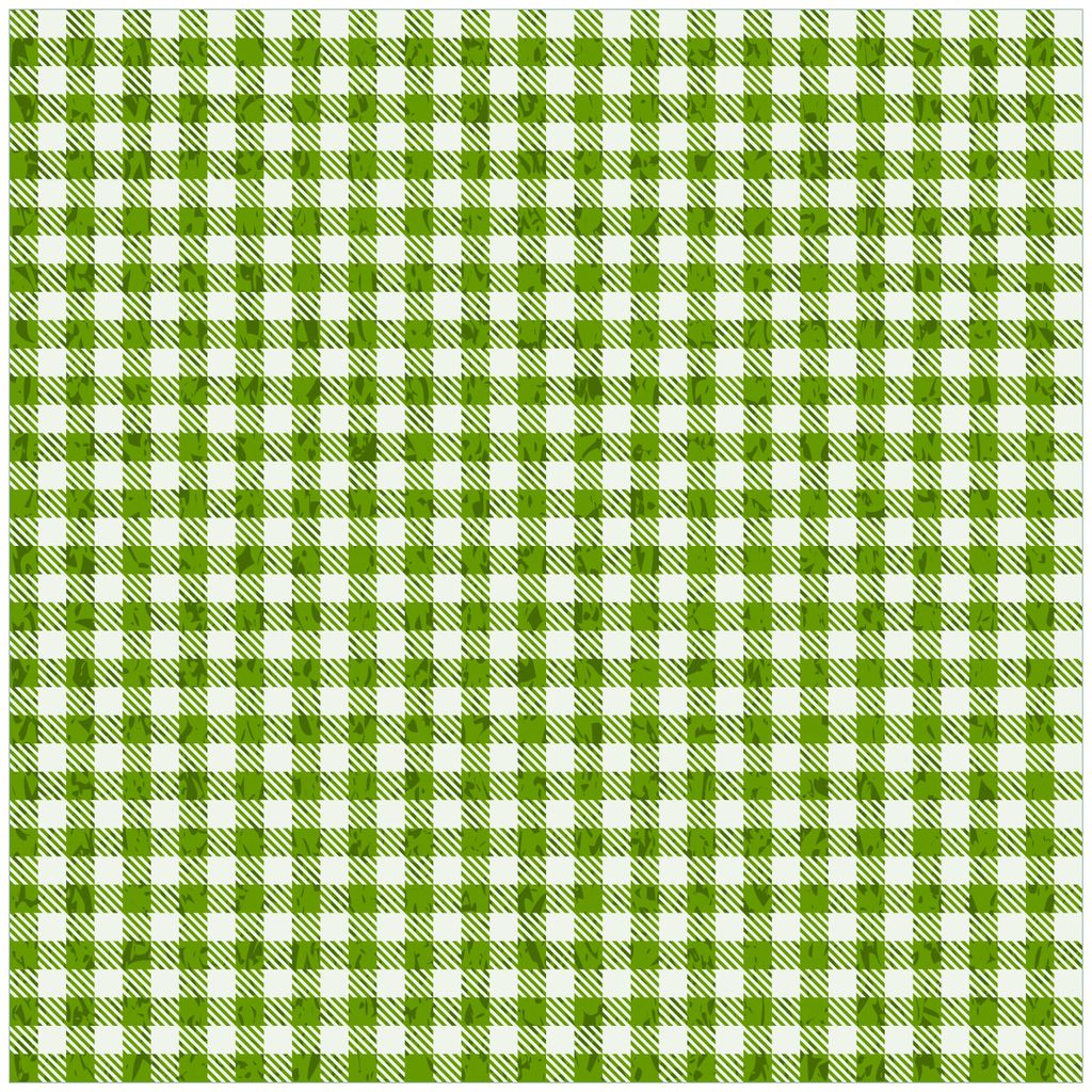 Wallario Magnet für Kühlschrank / Geschirrspüler, magnetisch haftende Folie - 60 x 60 cm, Motiv: Muster einer Tischdecke in grün und weiß kariert