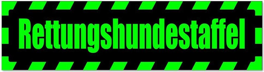 Kiwistar - Autoaufkleber - Grün - Schwarz - 30 x 8 cm - Rettungshundestaffel gestreift - Hinweis Aufkleber Sticker für Auto, Kfz, Fahrrad, PKW, LKW
