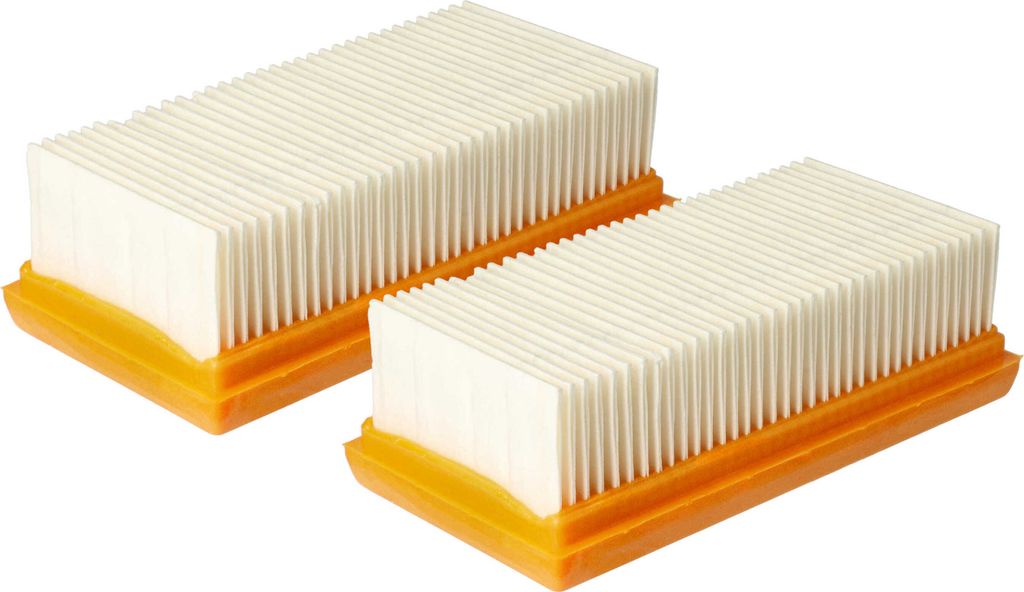 vhbw 2x Flachfaltenfilter kompatibel mit Mirka 1242 M AFC, 1230 M AFC Staubsauger - Motorkühlluftfilter