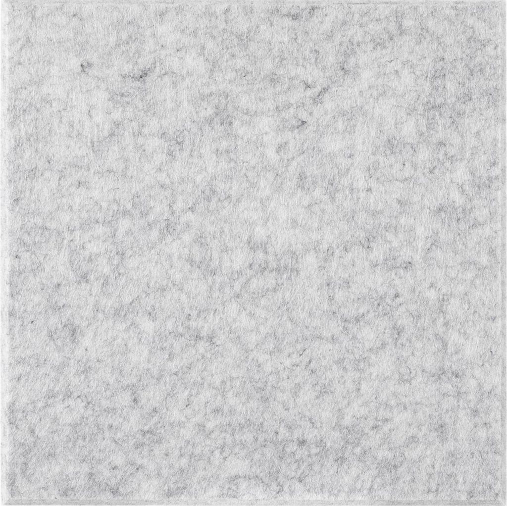 Schallabsorbernde Akustikpaneele - Wandplatten 30×30 cm - 18er Set - Polyesterfaser - 9 mm Stärke - Abdeckung ca. 1,6 m² - Hellgrau