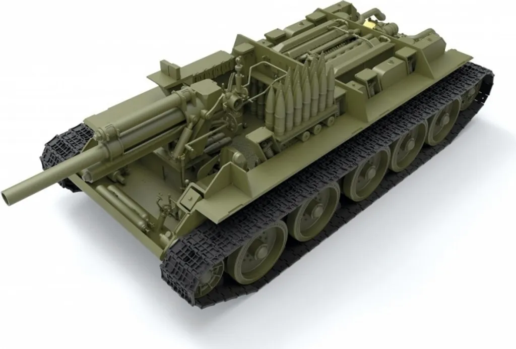 Maquette Char Soviétique SU-122 1/35 avec Aménagement Intérieur Total - 9