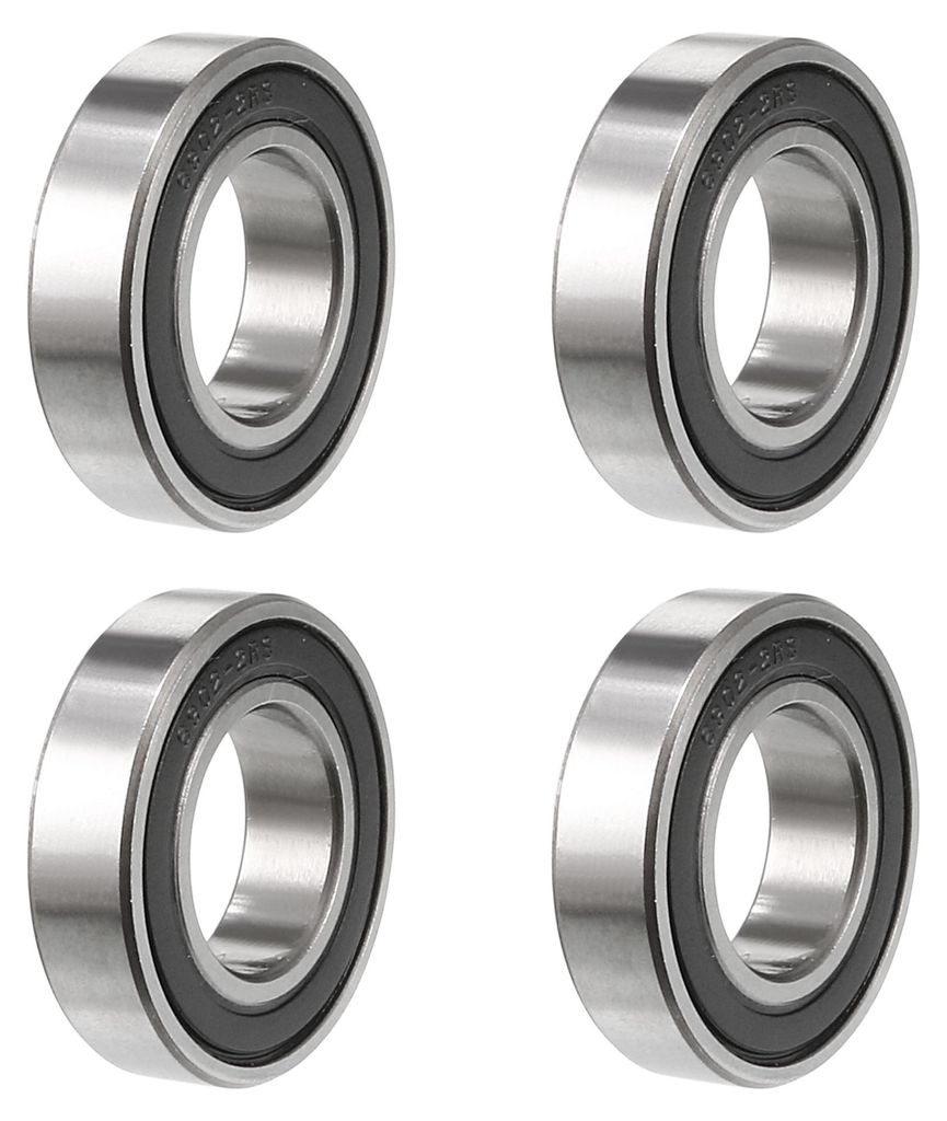 4Stk. 6902-2RS Rillenkugellager Z2 doppelt versiegelt Kohlenstoffstahl 15mm x 28mm x 7mm