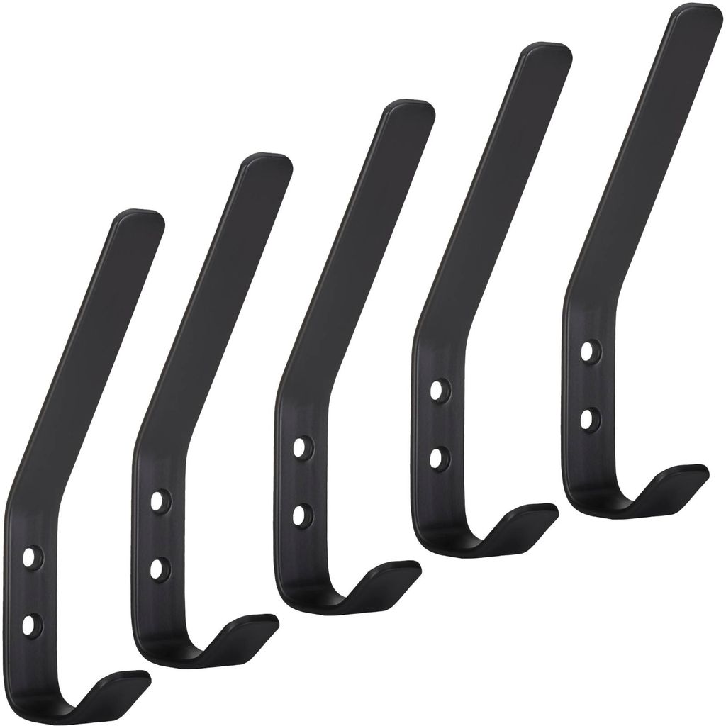 SOTECH Garderobenhaken ALBA groß 142 x 20 mm schwarz matt (5 Stück)