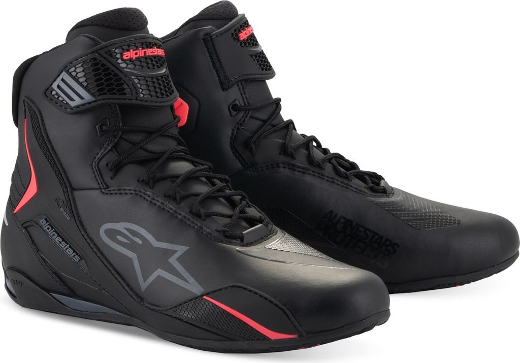 Alpinestars Stella Faster-4 Damen Motorrad Schuhe, schwarz/pink, 8.5