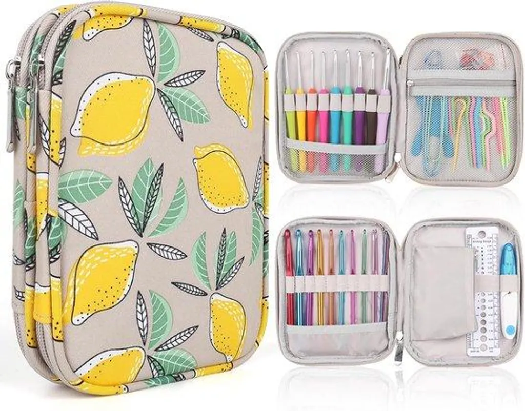 Organiseur à barrettes double compartiment jaune à crochets intégrés
