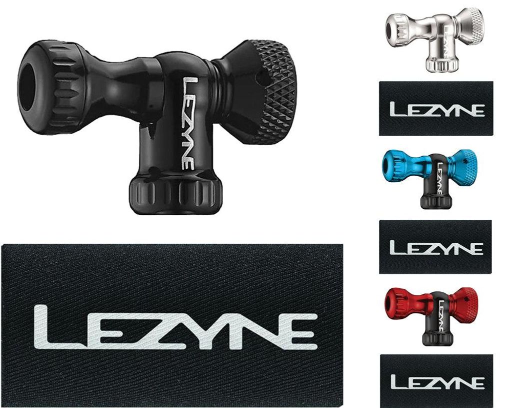 Lezyne Control Drive Head Only Neoprene Silver/Hi Gloss CO2-Pumpe