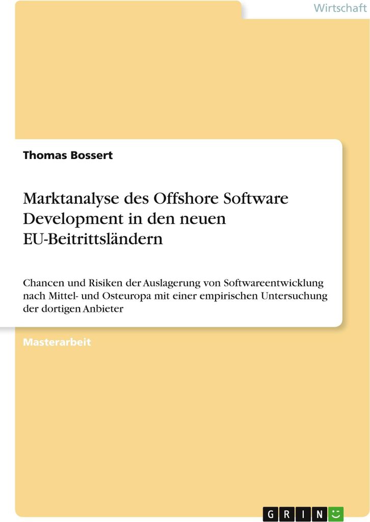 Marktanalyse des Offshore Software Development in den neuen EU-Beitrittsländern