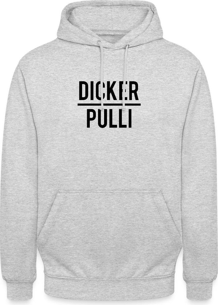 Spreadshirt Dicker Pulli Lustiges Geschenk Uni Hoodie, L, Hellgrau meliert