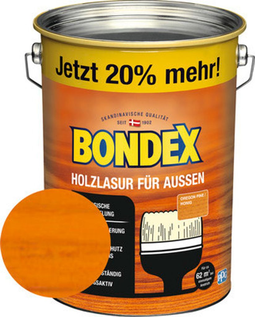 BONDEX Holzlasur oregon pinie 4,8 l (20 % Gratis!) Produktbild 