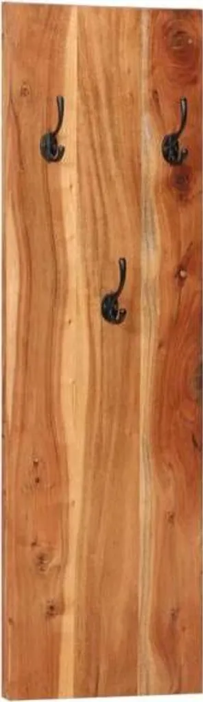 Solution de rangement mural 2 portemanteaux acacia massif gain de place
