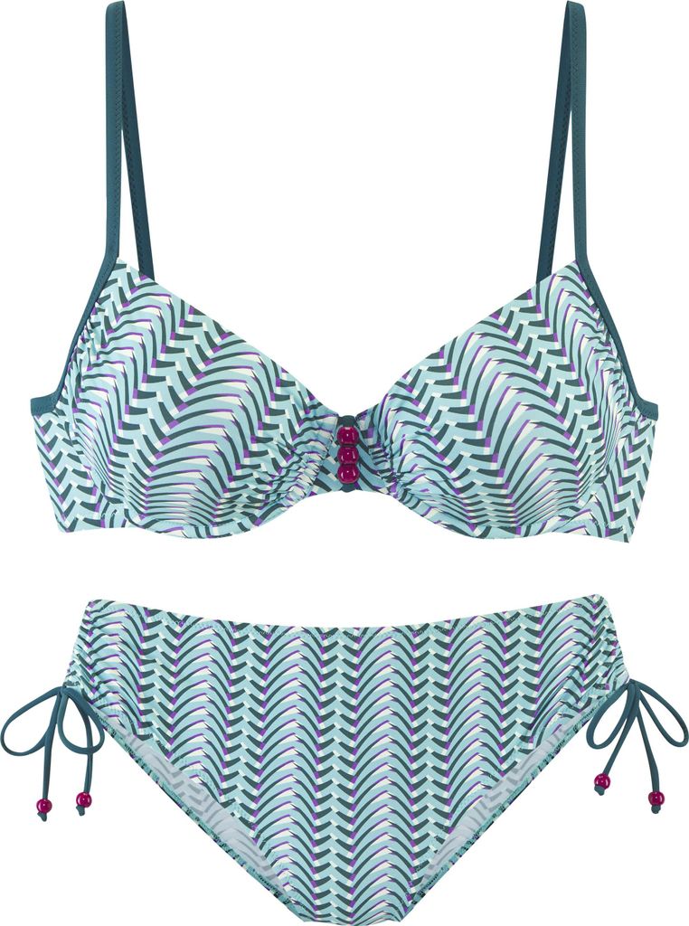 VIVANCE Bügel-Bikini blau bedruckt Größe 36 Cup D