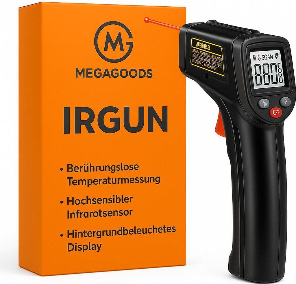 TH201 Infrarot-Thermometer digital berührungslos DE.