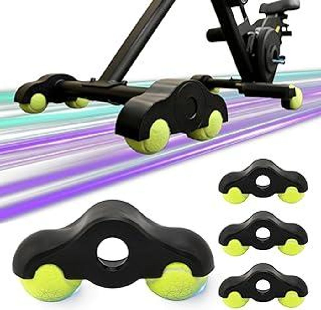 Fahrradtrainer Wippfüße, 4 Stück Indoor Cycling Snap Rocker Feet Adapter Set mit 8 Tennisbällen für Wahoo Kickr Core Indoor Cycling Zubehör R...