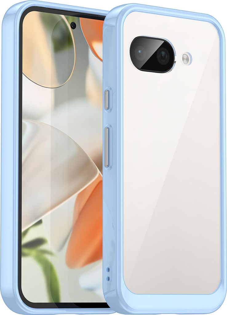 Schutzhülle für Google Pixel 9A Klar Rückseite Stoßfeste TPU Silikon Bumper Hülle Blau