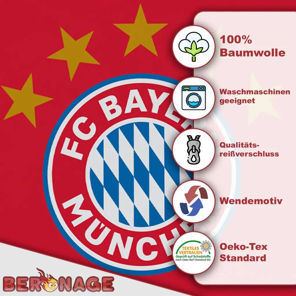 Set Letto FC Bayern Mia San Mia 135x200 - Cotone Premium Renforcé - 6