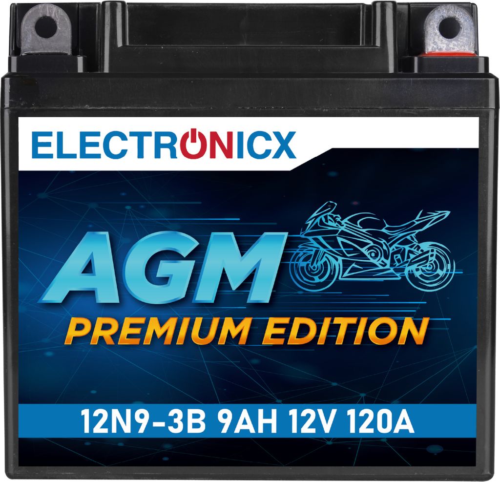 Electronicx AGM-12N9-3B AGM Motorradbatterie 9Ah 12V ▶ Produktbild 