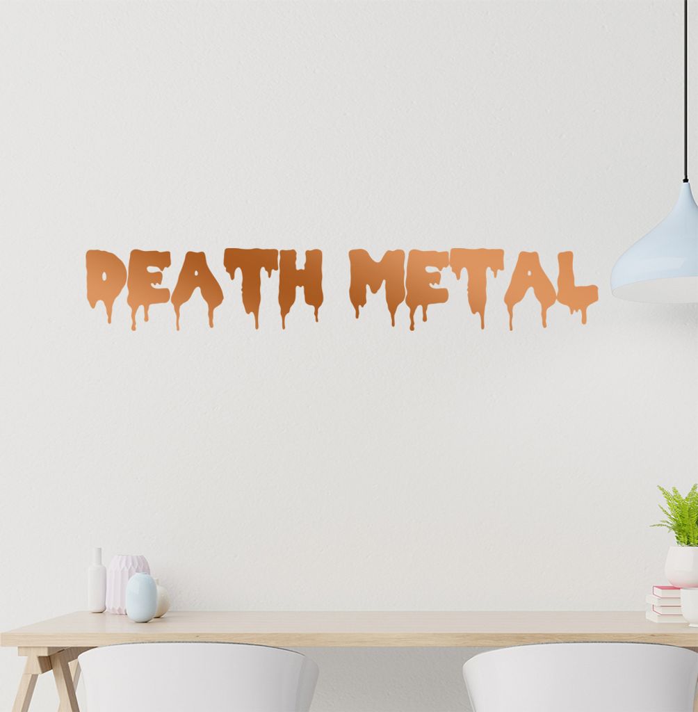 KIWISTAR Death Metal Hard Rock Wandtattoo in 6 Größen - Wandaufkleber Wall Sticker - Dekoration, Küche, Wohnzimmer, Schlafzimmer, Badezimmer