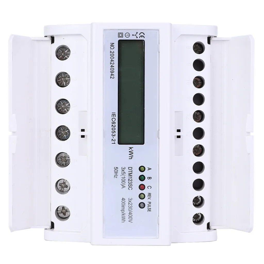 Compteur d'énergie triphasé 100A numérique KWh avec écran LCD - 3