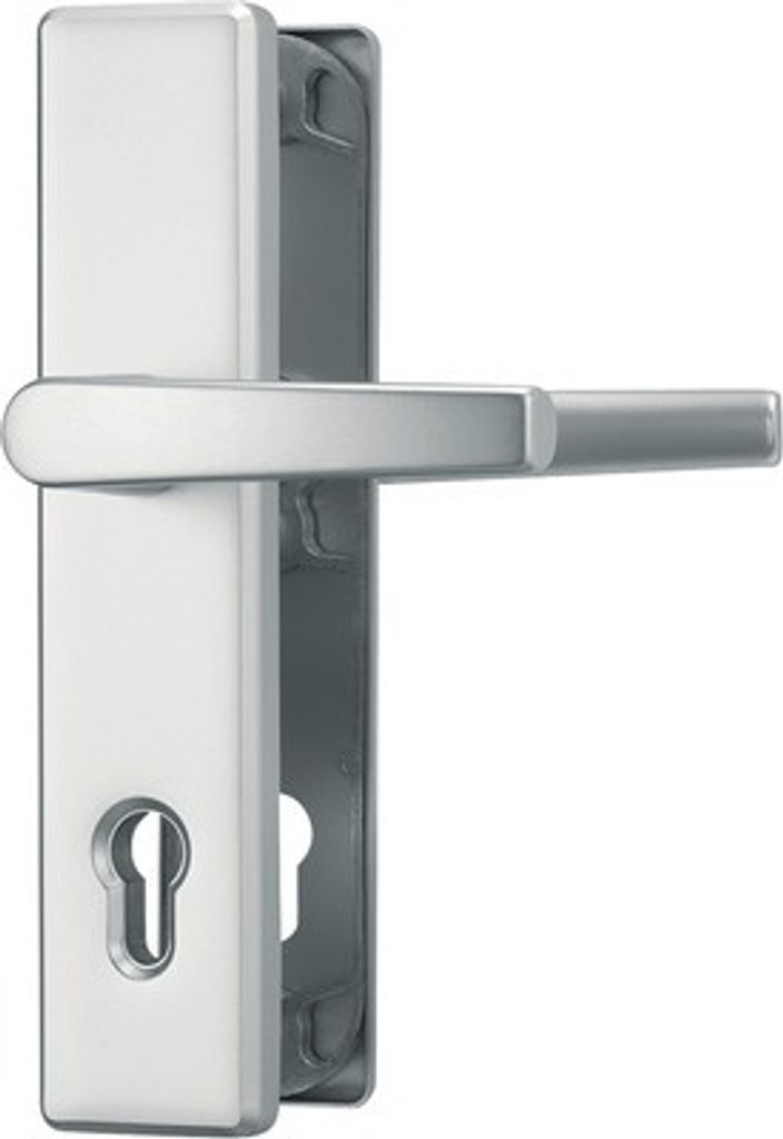 ABUS Schutzbeschlag HLS 214 (Ausführung: Klinke-Klinke, Oberfläche: F1 Aluminium Natur) Ausführung: Klinke-Klinke Oberfläche: F1 Aluminium Natur