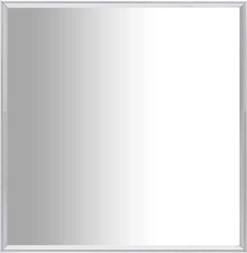 Miroir argenté 60x60 cm pour salle de bain, design moderne élégant 2024