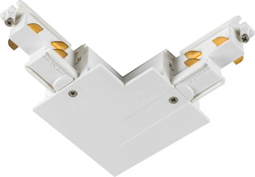 SLV 1006526 S-TRACK Connecteur en L Encastré avec Terre Externe Blanc