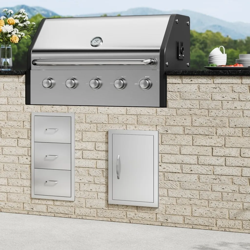 Porta Singola per Cucina Esterna 35x50 cm | Acciaio Inox Garantito - 8