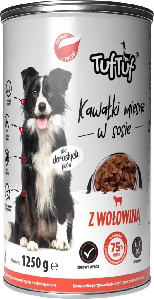 Tuftuf | Nassfutter für Hunde - Rind - 1250g - Produktbild 