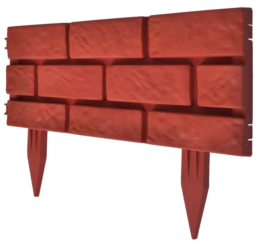vidaXL Rasenkanten 11 Stk. Backstein-Design Produktbild 