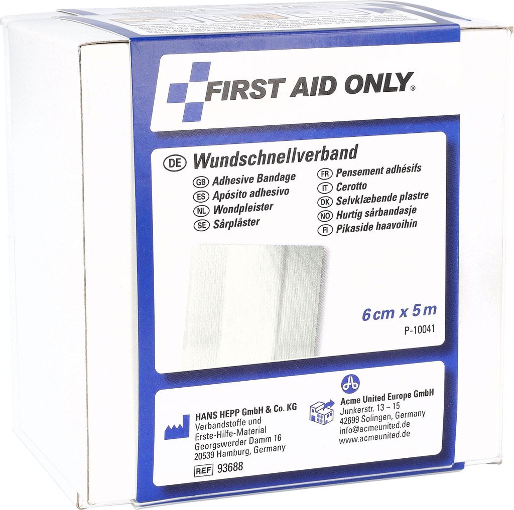 First Aid Only Pflaster Rolle 5 Meter x 6 cm Produktbild 