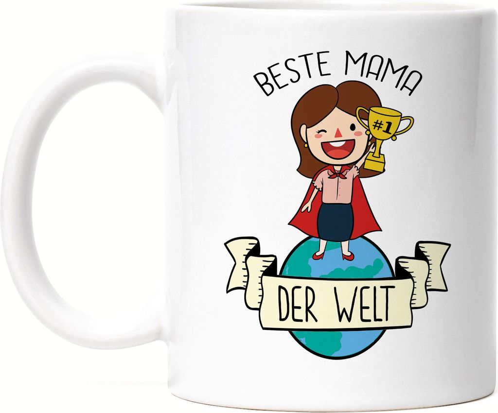 Beste Mama der Welt Tasse Pokal 1. Platz Geschenkidee Muttertag Geburtstag
