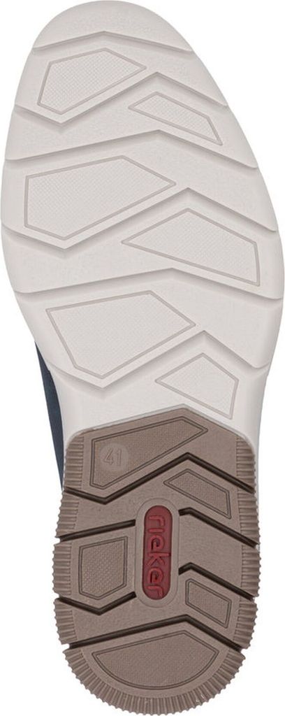 Rieker Herren Slipper mit Gummizug und weicher Decksohle aus Leder 14459, Größe:43 EU, Farbe:Blau