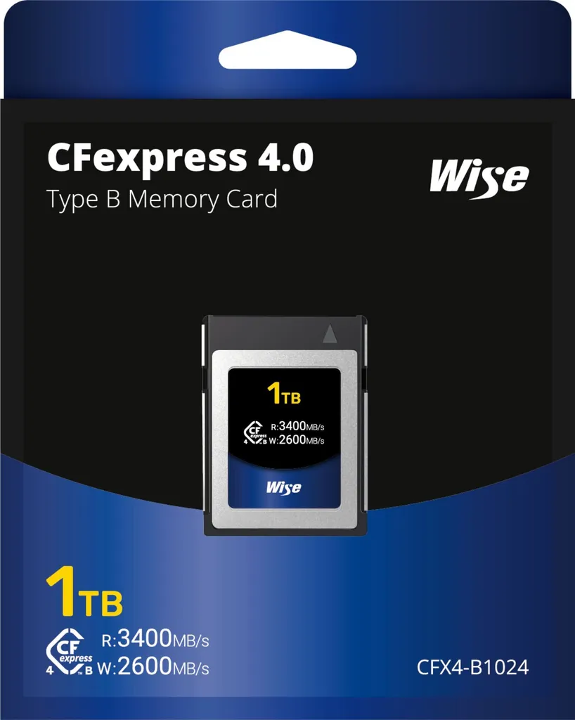 Carte Wise CFexpress Type B 1TB pour rafale photo continue