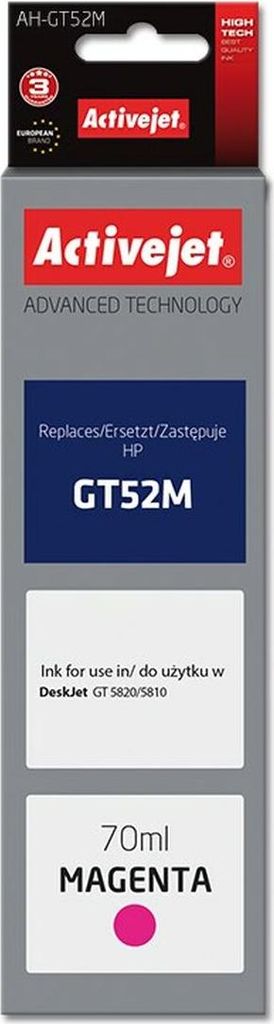Activejet Ersatz-Tinte für HP GT52M Drucker 70 ml rot