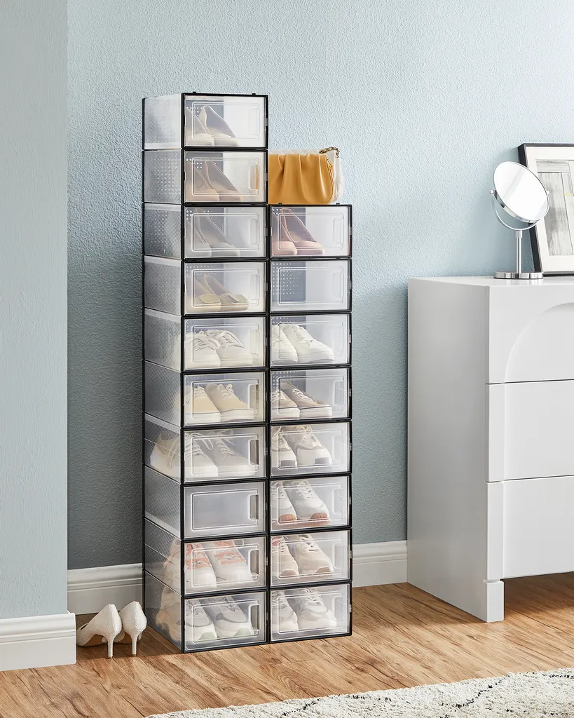 Boîtes à Chaussures Taille 44 avec Porte Transparente et Aération x18 - 4