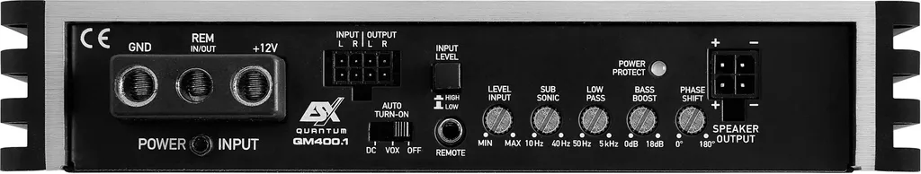 ESX Quantum QM400.1 Ampli Numérique 400W RMS avec Télécommande Déportée