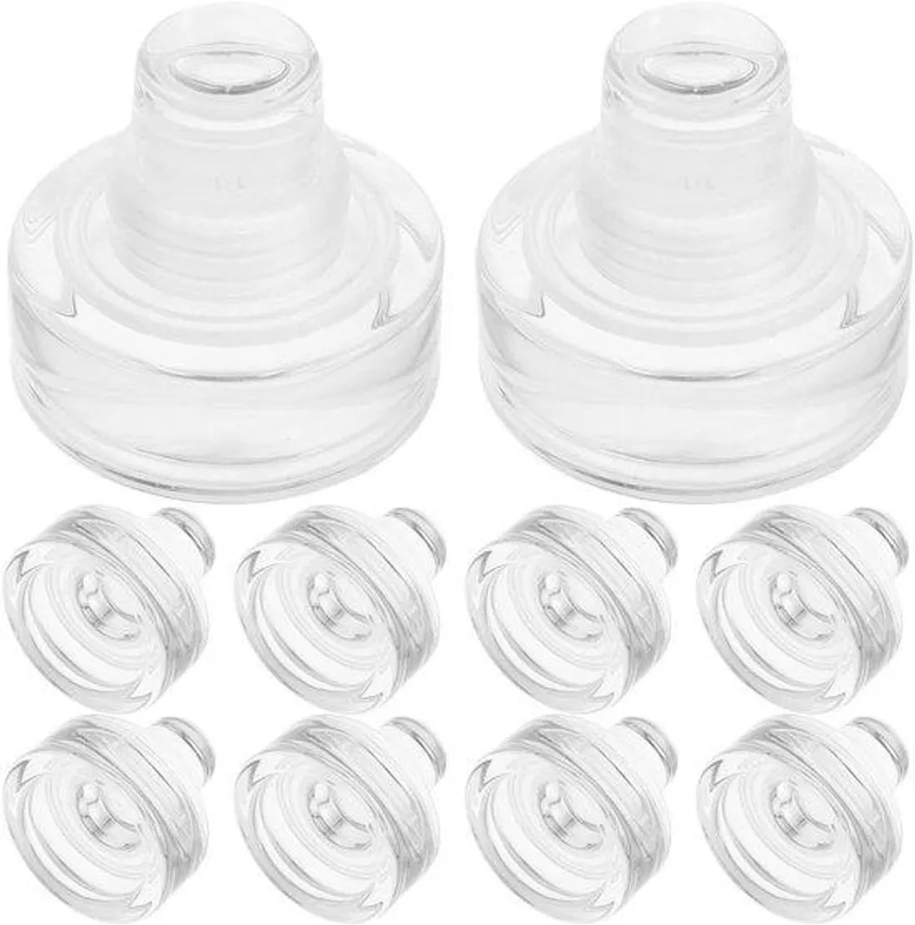 Lot de 10 manchons en silicone pour bouteilles de vin transparents