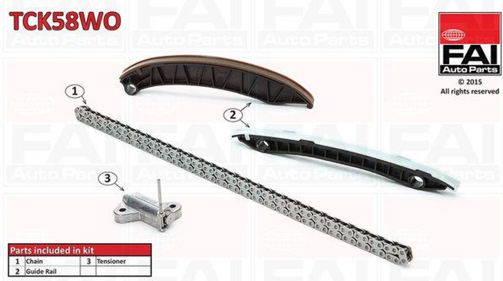 FAI AutoParts TCK58WO Steuerkettensatz OE 4452569 kompatibel mit Primastar, Qashqai, X-Trail, Vivaro, Espace, Scenic, Koleos, Laguna, Latitude, Meg...