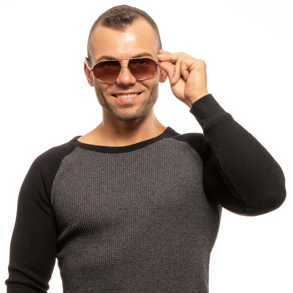 Occhiali s.Oliver 99782 Oro: Design Aviator Uomo con Lenti Specchiate - 4
