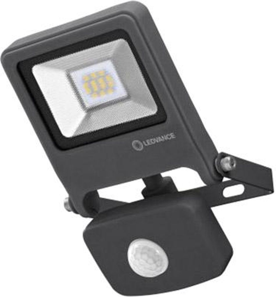 LEDVANCE LED-Außen-Strahler Sensor 20W 840 1m Zul, Wandbeleuchtung für den Außenbereich, Grau, Aluminium, Glas, IP44, Fassade, Garage, I