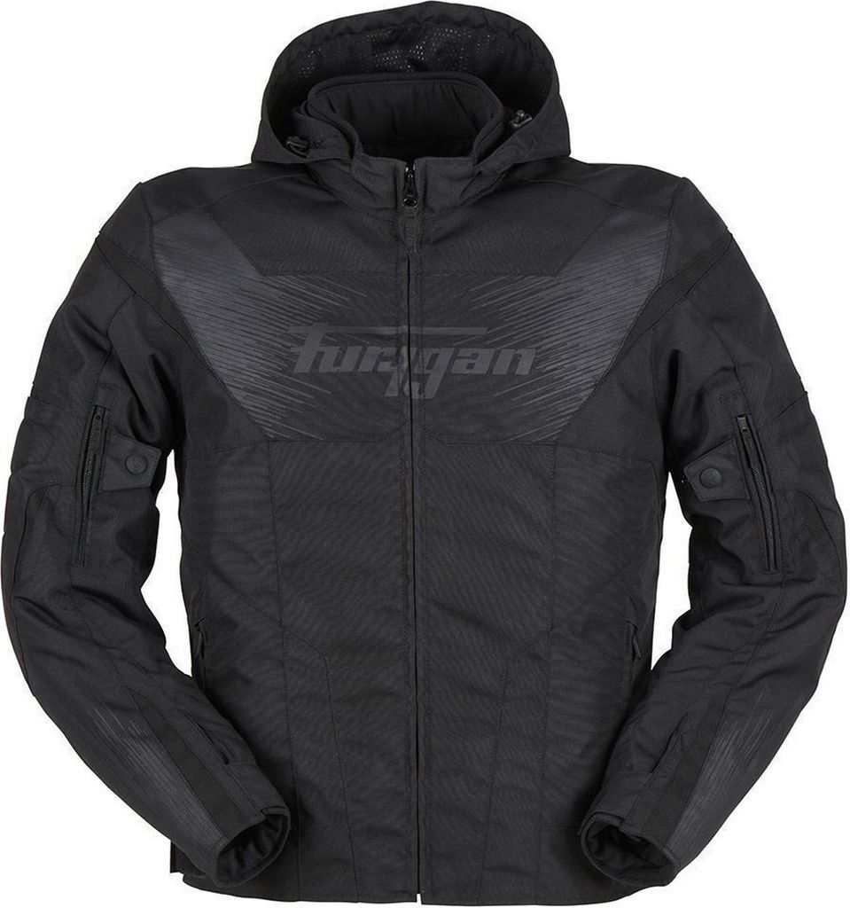 Furygan Shard Wasserdicht Motorrad Textiljacke, schwarz, XL