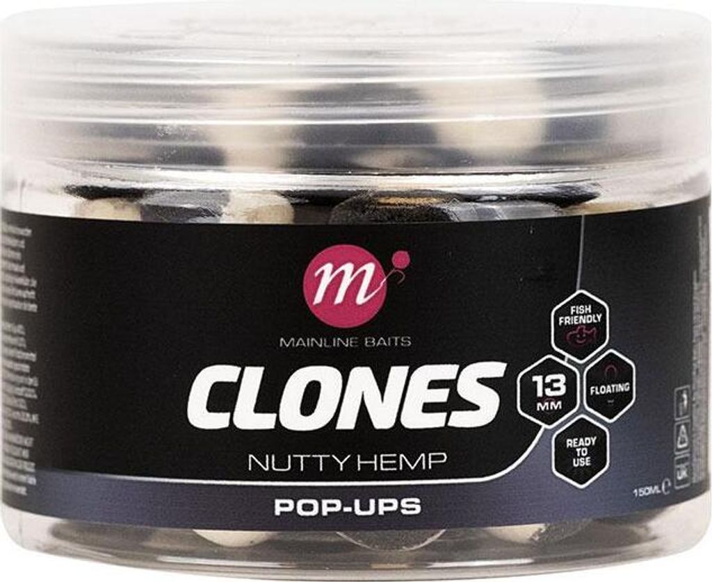 Mainline Baits Clones Pop Ups 13 mm Nutty Hemp