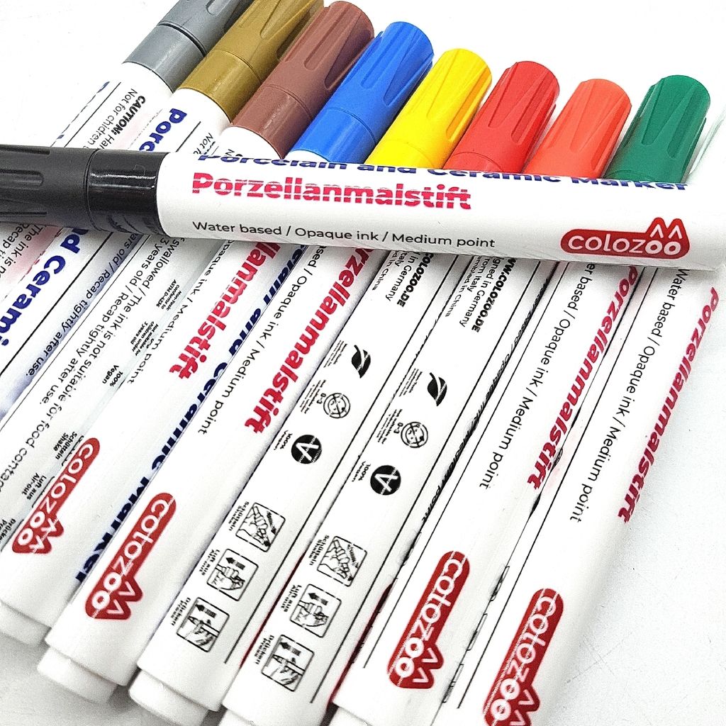 colozoo Porzellanstifte Spülmaschinenfest | 10 leuchtende Produktbild 5