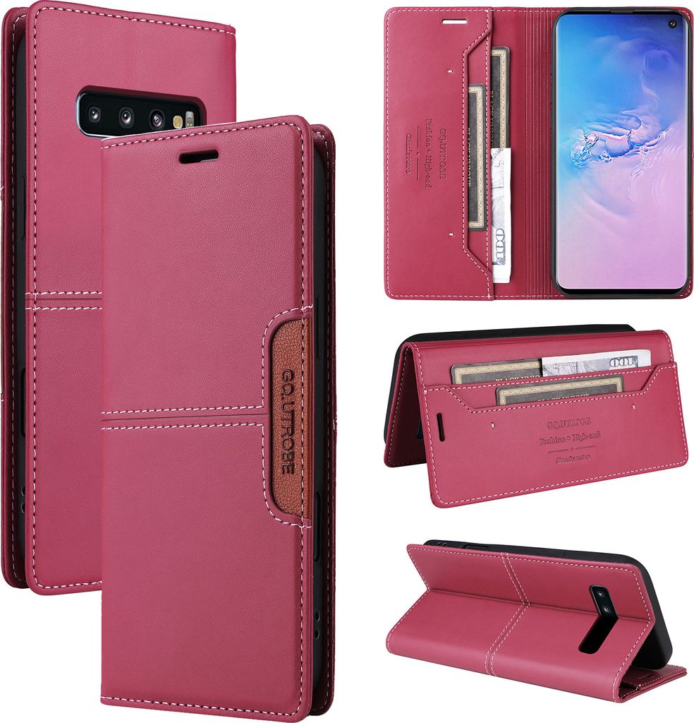 Handyhülle für Samsung Galaxy S10 Hülle, Leder Flip Wallet Produktbild 