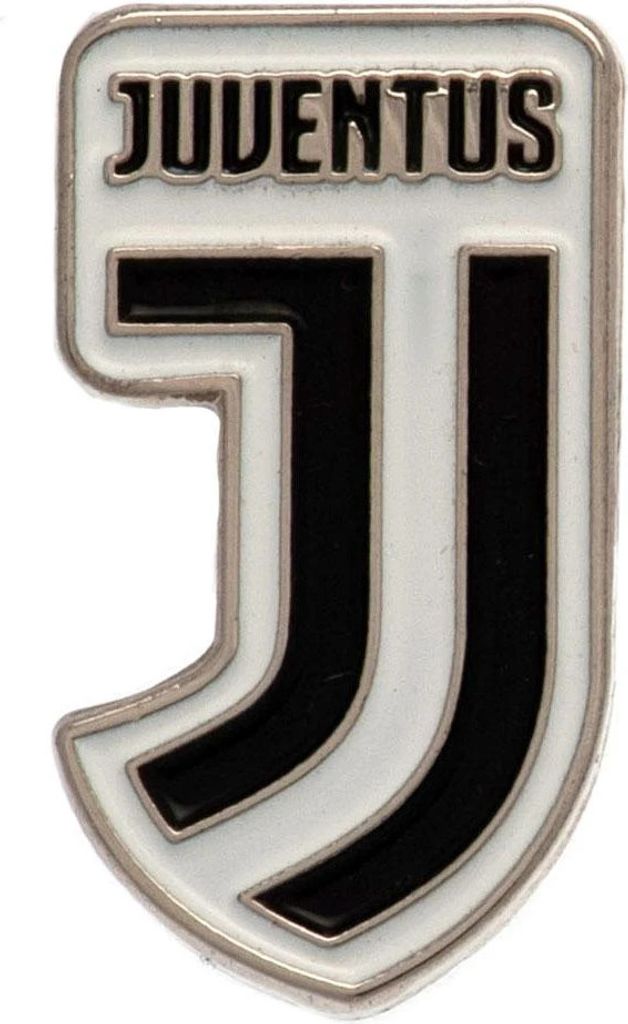 Juventus FC - Wappen - Abzeichen - Metall BS2817 (Einheitsgröße) (Weiß/Schwarz)