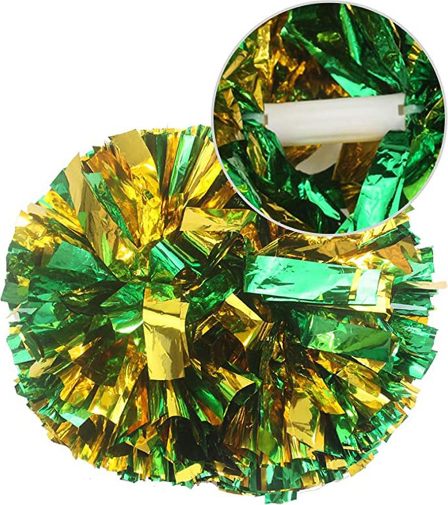 Cheerleading Pom Poms Shining Contrast Color Dekorativ mit langer Griff vollform-M