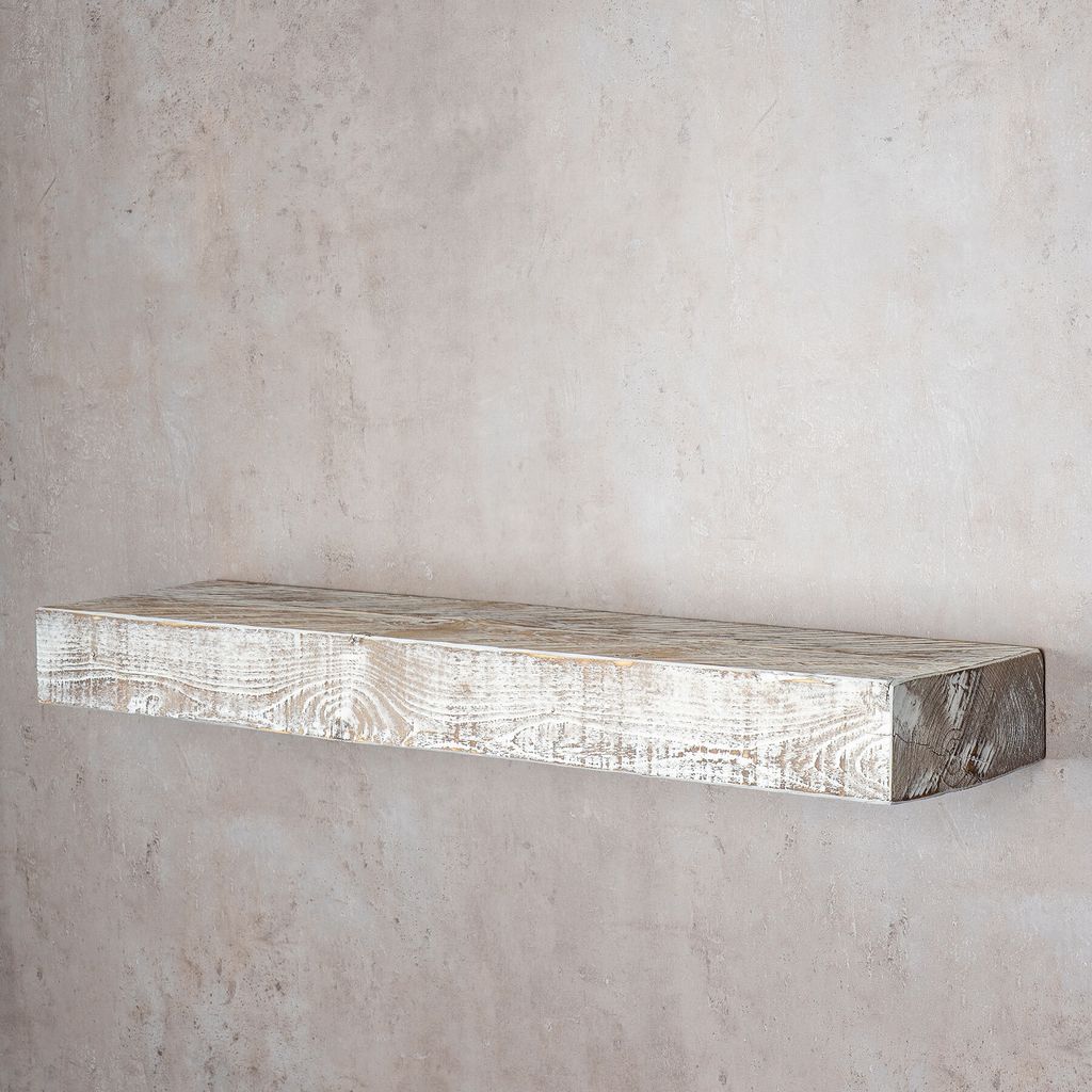 levandeo Wandregal Holz Massiv 80x20cm Shabby Chic Produktbild 