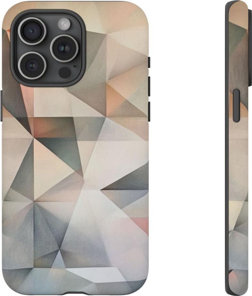 Zartes Pastell-Geometrie-Muster – Hülle Kompatibel mit iPhone 15 Pro Max
