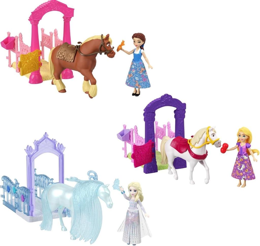 Mattel Spielset Royal Stables mit Puppen und Pferden - Disney Princess